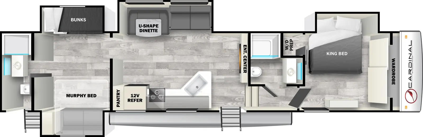 Cardinal 39QB Floorplan